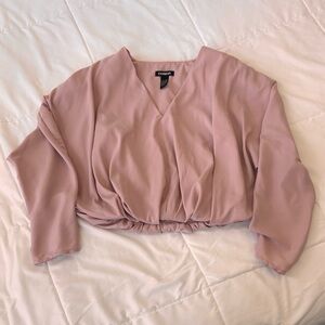 Express Satin V-neck Relaxed Dolman Sleeve Top